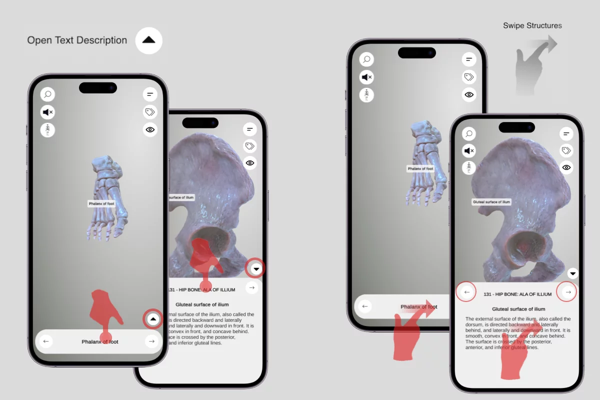 Open Descriptions and Swipe